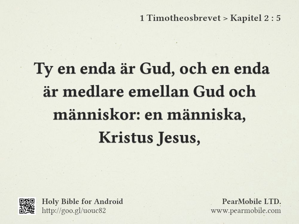 1 Timotheosbrevet, Kapitel 2:5